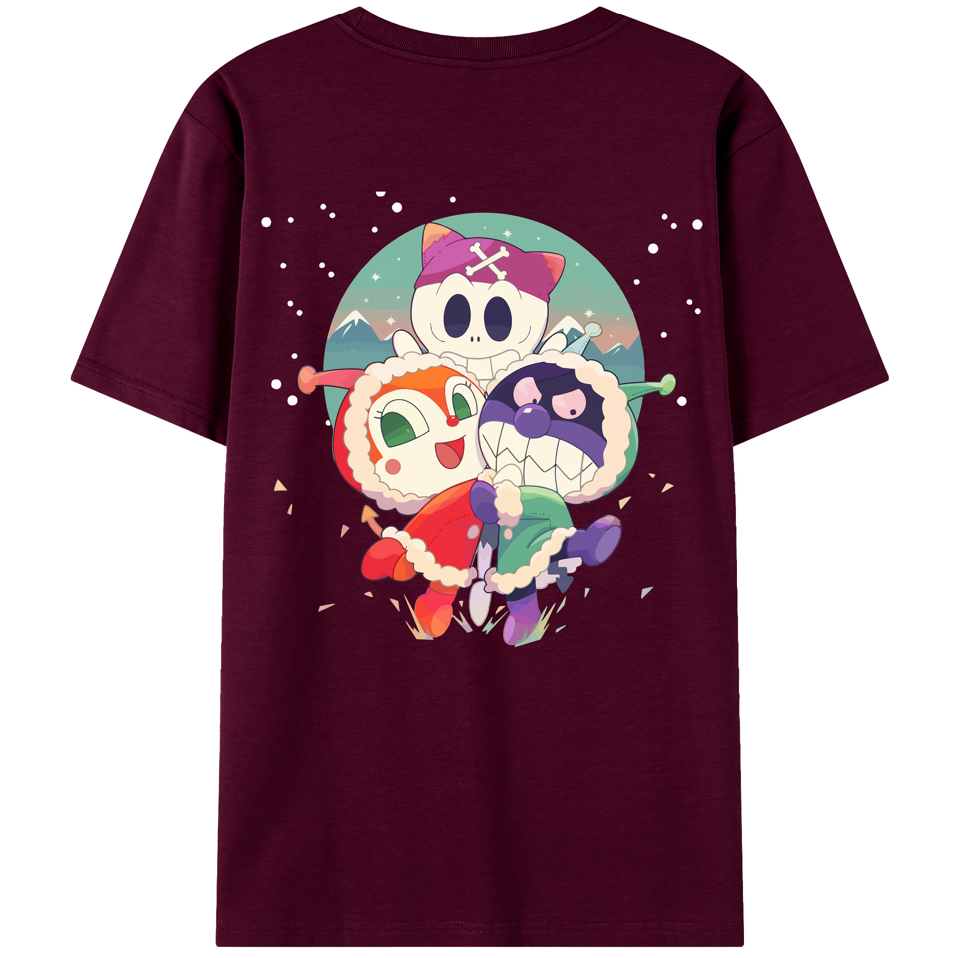 （画像用） アンパンマン Anpanman レディース半袖Tシャツ(バックプリント)